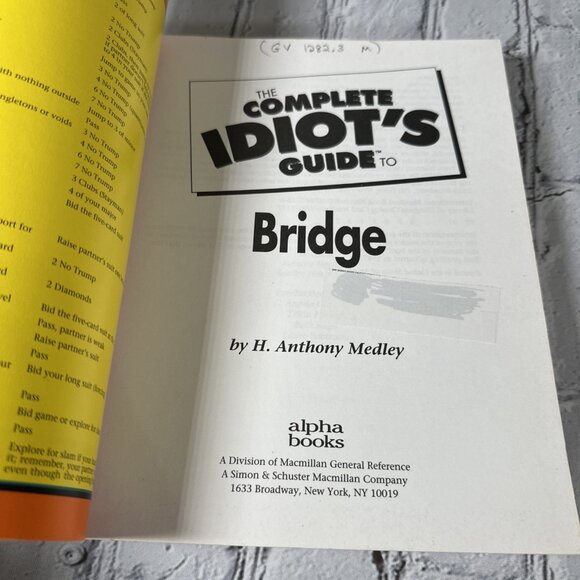 3 BRIDGE Card Game Books Bridge For Dummies Complete Idiot Guide Winning Bridge - Picture 14 of 16